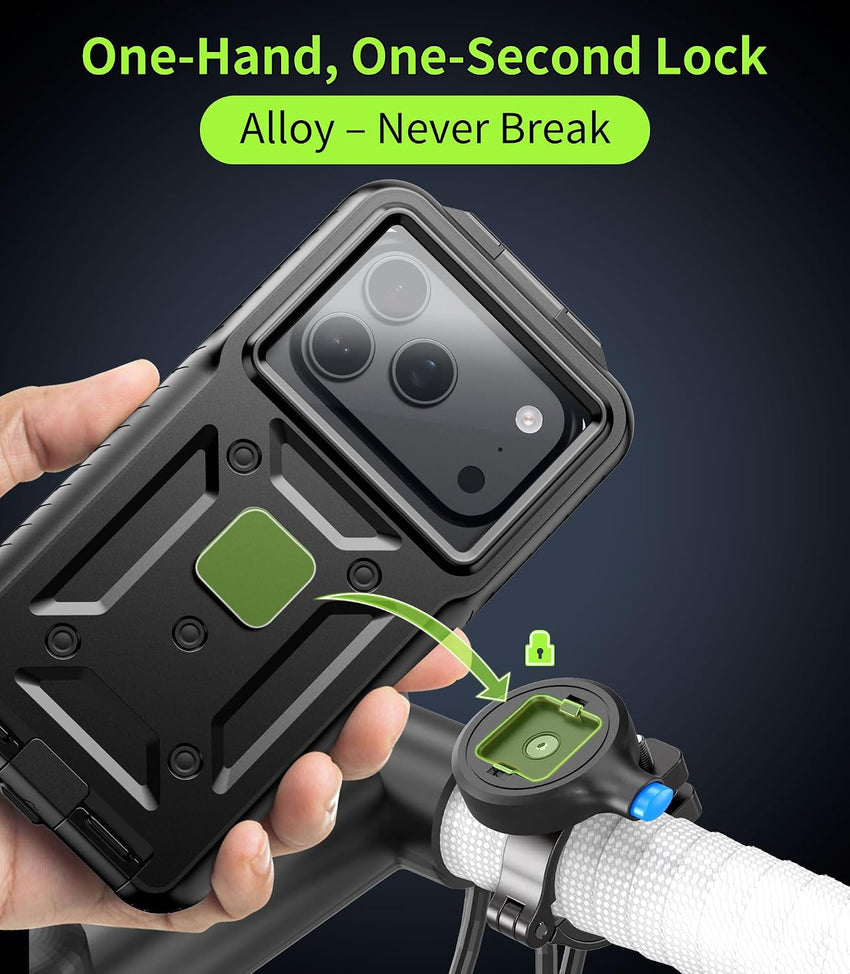 Bike Phone Mount Anti-Theft Waterproof Shockproof Lock/Unlock â Universal