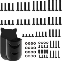 Universal TV Mounting Hardware Kit - M4, M5, M6, M8 Screws, Washers, Spacers for Most Wall Brackets, Mounts and Stands - Includes Remote Control Holder