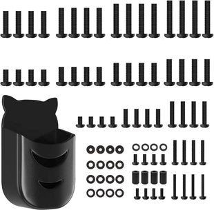Universal TV Mounting Hardware Kit - M4, M5, M6, M8 Screws, Washers, Spacers for Most Wall Brackets, Mounts and Stands - Includes Remote Control Holder