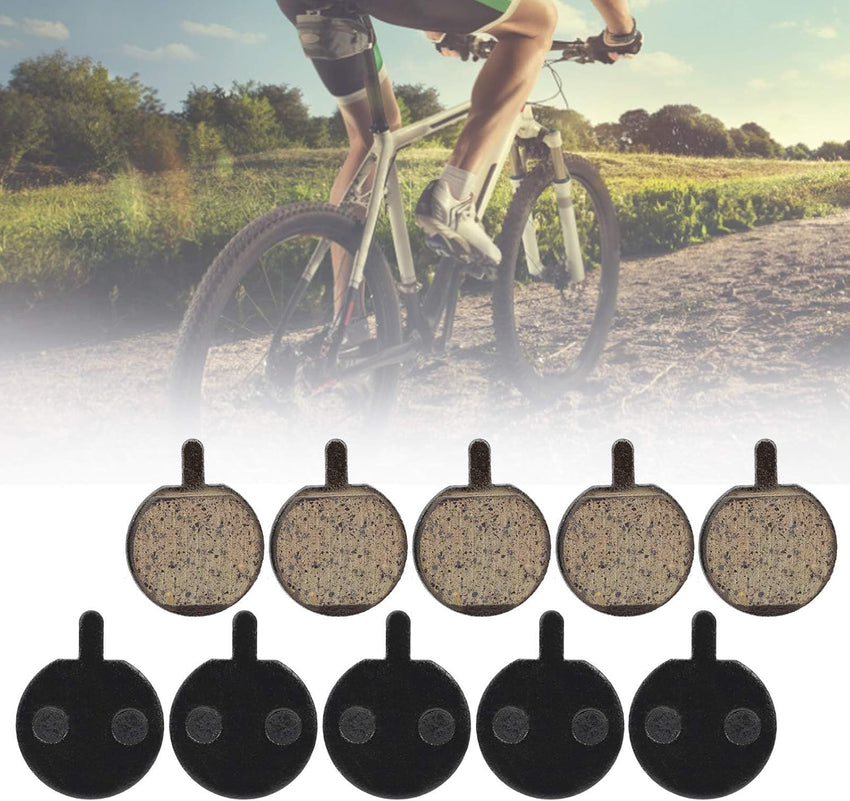 Bike Disc Brake Pads 5 Pairs Semi-Metallic Low Noise Wear-Resistant â Round