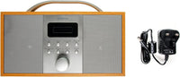 Groov-e Boston Wooden DAB & FM Digital Radio - Built-In Alarm Clock, Dynamic Range Control & Bluetooth Connectivity - LCD Display - Mains or Battery Operated - Portable Radio - 40 Preset Stations