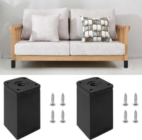 Plastic Adjustable Furniture Legs for Sofa Desks Cabinets Ã¢ÂÂ Black