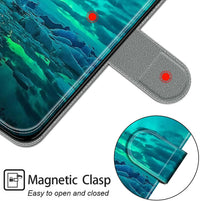 MadBee Compatible with iPhone 11 Case 6.1 Inch, Full Body Colorful Pattern Design Flip Magnetic Detachable PU Leather Wallet Case Cover for iPhone 11 (Aurora)