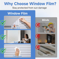 Privacy Window Film Frosted Stripe Static Cling UV Protection â 75x200cm