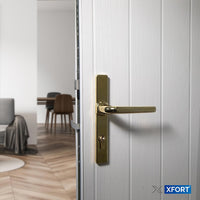 Door Handle Replacement UPVC Front Door Handle Compatible with GU Ferco Locking System Polished Brass PZ 70mm â 205mm