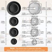 EEEKit Oven Gas Hob Burner Crown Cap Set 8PCS Replacement Parts â Large, Medium, Small
