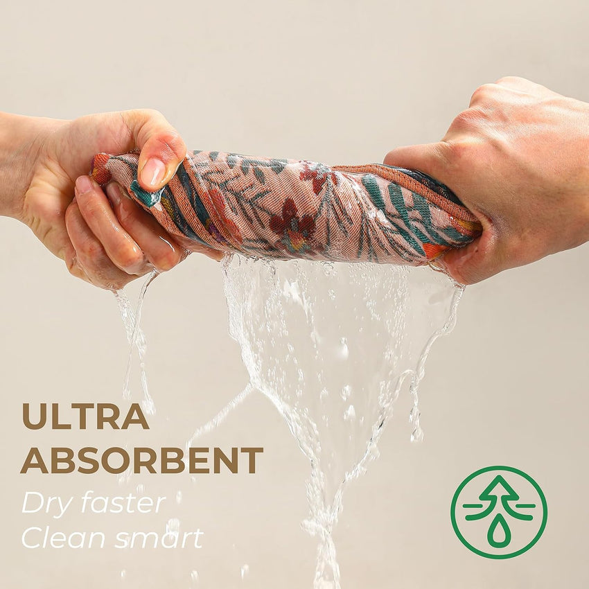 Kitchen Tea Towel Absorbent Quick-Drying Cotton Single