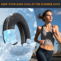 SOULWIT Cooling Gel Ear Pads Cushions Replacement for Bose QuietComfort 45 (QC45)/QuietComfort SE (QC SE)/New Quiet Comfort Wireless Over-Ear Headphones, Earpads with Ice Silk Fabric - Black