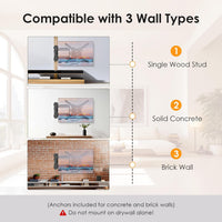 TV Wall Mount for 32-60 Inch,Tilting and Swivelling Wandhalterung-Extendable Wall Bracket Television-for Flat & Curved TV,Max VESA 400x400mm