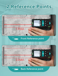 Laser Measure 50M/165ft,RockSeed Digital Laser Distance Meter with 2 Bubble Levels,Portable Laser Rangefinder M/in/Ft Unit Switching Backlit LCD and Measuring Distance/Area/Volume/Pythagorean
