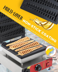 USED CGoldenWall NP-501 4pcs Commercial Waffle Toaster waffle maker No-stick waffle baker Waffle machine Waffle Iron machine (Lolly) 220V CE Certification
