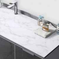 Hode Marble Sticky Back Plastic 60cm X 10m Granite White Grey Vinyl Wrap Contact Paper Self Adhesive Wallpaper Waterproof PVC Roll for Kitchen Countertop Furniture Easy to Remove
