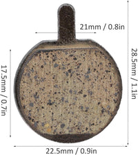 Bike Disc Brake Pads 5 Pairs Semi-Metallic Low Noise Wear-Resistant â Round