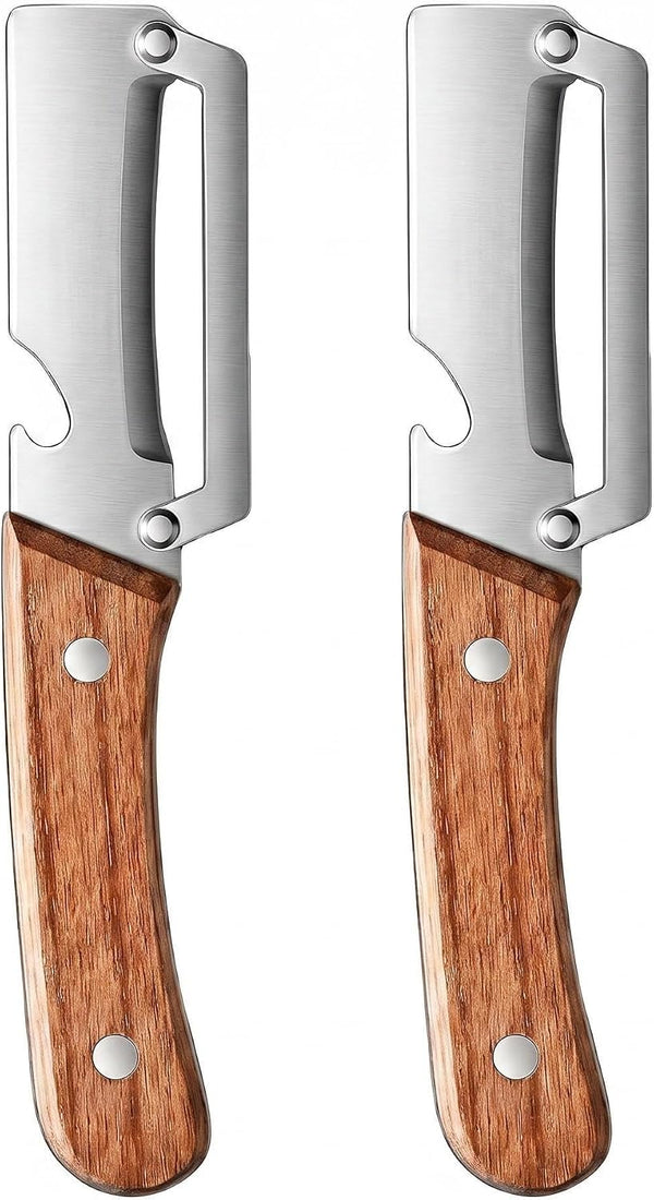 Stainless Steel Vegetable Peeler 2-Pack Multifunctional Ergonomic Handle 7.9in