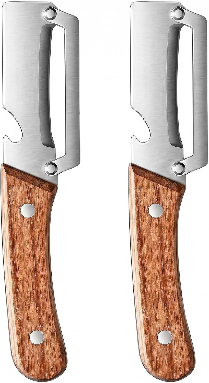Stainless Steel Vegetable Peeler 2-Pack Multifunctional Ergonomic Handle 7.9in
