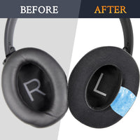 SOULWIT Cooling Gel Ear Pads Cushions Replacement for Bose QuietComfort 45 (QC45)/QuietComfort SE (QC SE)/New Quiet Comfort Wireless Over-Ear Headphones, Earpads with Ice Silk Fabric - Black