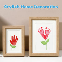 Baby Handprint & Footprint Kit XL 2 Clean-Touch Ink Pads + 6 Imprint Cards Safe Keepsake â Green & Red