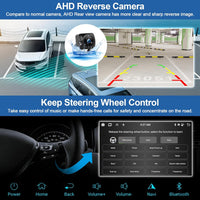 CAMECHO 2G+64G Android 13 Car Stereo for Ford Fiesta Focus Kuga Transit Connect Mondeo Smax with Wireless Carplay Android Auto 7" Touch Screen Bluetooth Car Radio with GPS WiFi FM RDS Reversing Camera