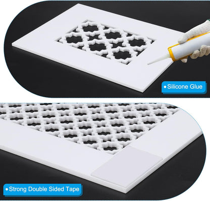 Air Vent Cover Grille Decorative Wall Ceiling Hole Cover 11.5x7.5 Inch Acrylic Glass â White