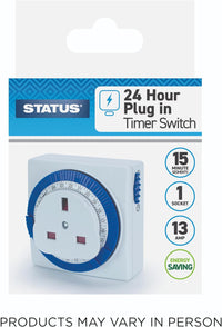 24-Hour Segment Timer Switch Square Mechanical â White