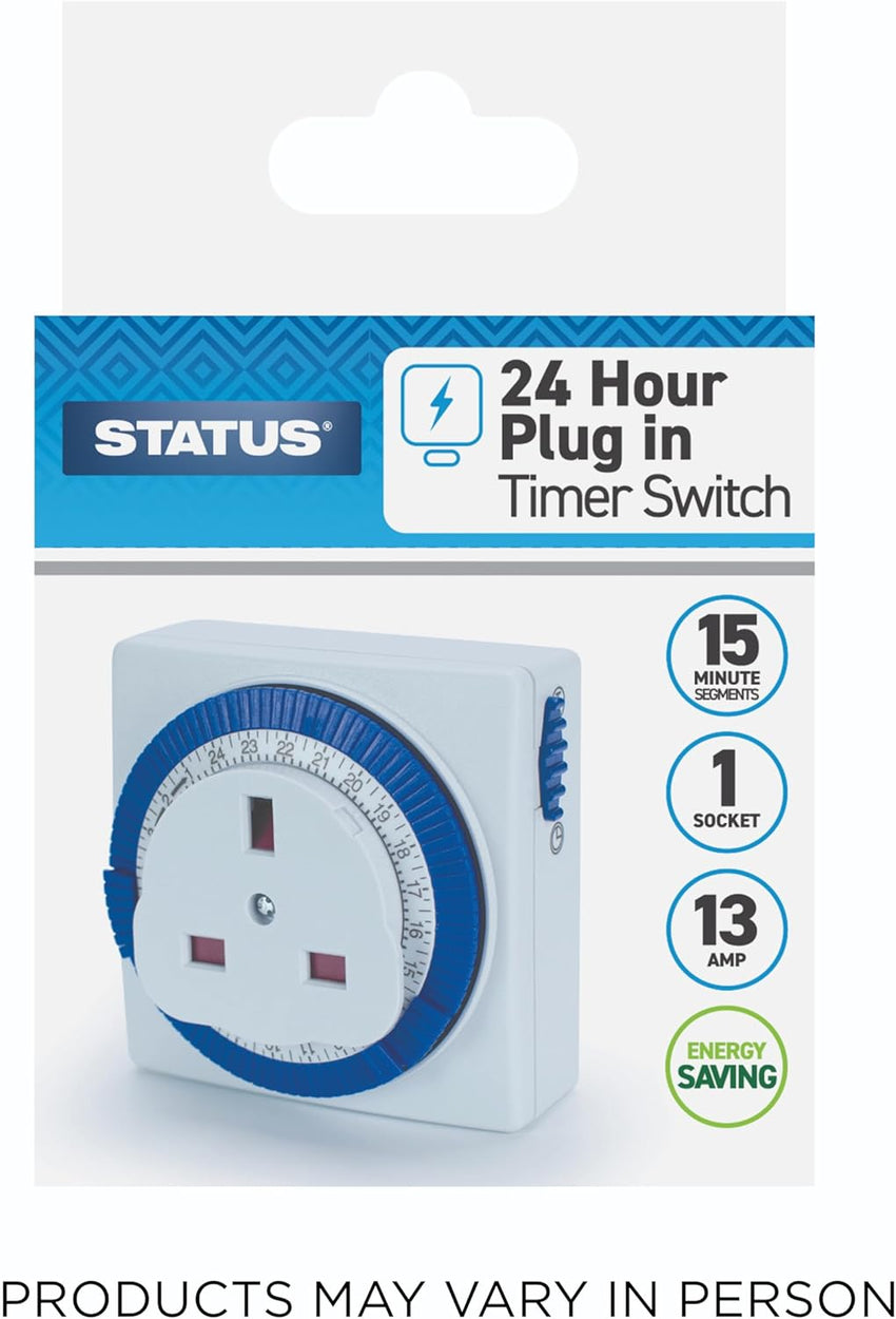 24-Hour Segment Timer Switch Square Mechanical â White