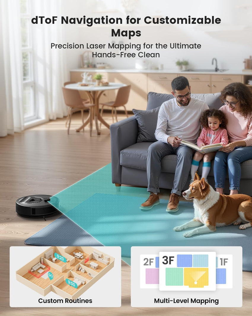 Lefant M210 Robot Vacuum READ DESC USED FLOOR MODEL 2200Pa Slim 7.8cm Self-Charging Wi-Fi App Alexa - M210