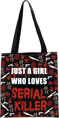 Tote Bag for True Crime Lovers Ã¢ÂÂ Serial Killer Theme Cotton