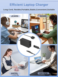65W Surface Pro Charger Compatible with Microsoft Surface Pro 10 9 8 7 7 Plus 6 5 4 3 X Surface Laptop 7 6 5 4 3 2 1 Surface Book 3 2 1 Surface Go Tablet Windows Power Adapter Cord