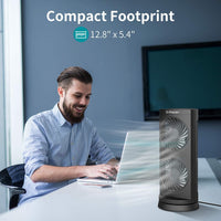Dr. Prepare Tower Fan Oscillating Fan, Portable Desk Fan with 3-Speed Options, 110Â° Oscillation, 3 Timers, Personal Quiet Table Fan for Home Office Desktop Bedroom
