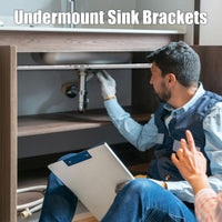 Undermount Sink Support Kit Adjustable 51â140cm Stainless Steel Heavy Duty â 2 pcs