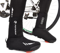 Cycling Shoe Covers Winter Thermal Warm Waterproof Overshoes for Mens Womens Road Bike MTB Booties Black M