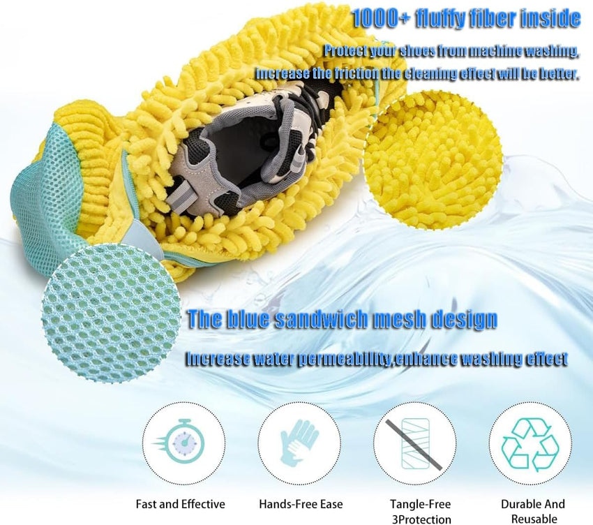 Shoe Washing Machine Bag 360Â° Deep Cleaning Laundry Bag with Zipper â Portable