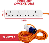 1 METER GADLANE Camping Electric Hook Up Cable - 1M Electric Hook Up for Camping
