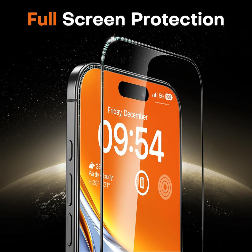 TOCOL 2 Pack Screen Protector for iPhone Air 6.5-Inch, Instant Installation, Tempered Glass HD Clear, Military Grade Shatterproof, Case Friendly, Full Coverage Protection for iPhone 17 Air