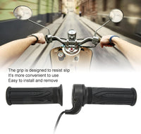 1 Pair Electric Bike Throttle 12V-72V 3 pin connection,20X Full Twist Skid Resistance Electric Bike Accelerator Grips with SM Plug