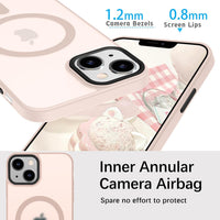 SupVict iPhone 13 Case Magnetic, Phone Case iPhone 13 Compatible with MagSafe Ultra Slim Thin Translucent Matte Back, Shockproof Anti-Yellow Military Grade Protective Cover Case for iPhone 13 Pink