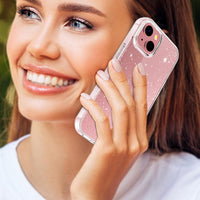 YIRSUR Glitter Clear Case Compatible with iPhone 15 Plus, Soft TPU Bumper Anti-Scratch Shockproof Transparent Sparkly for iPhone 15 Plus