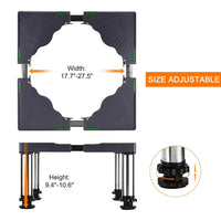PATIKIL Mini Fridge Stand, 4 Strong Feet Laundry Stand Base Multi-Functional Adjustable Base Tray Anti-Vibration for Refrigerator Washing Machine Dryer Dishwasher AC, 9.4"-10.6" Height