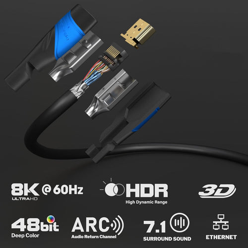 KabelDirekt - 8K / 4K HDMI Cable - 2x 4m & More HDMI Cables (0.15m-22.5m) - German-Engineered HDMI Lead - Supports 10K/8K@60Hz/4K@120Hz - HDMI Cable for HDTV, PC, PS5, Xbox, Switch