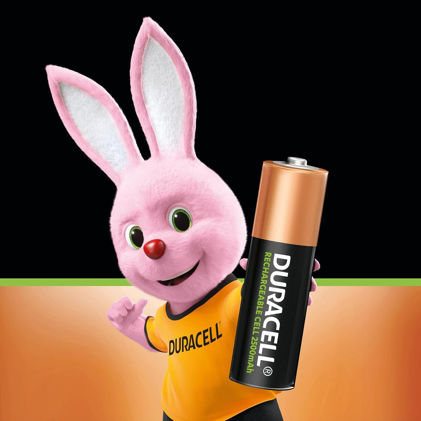 Duracell Rechargeable AA Batteries (Pack of 4), 2500 mAh NiMH, pre-charged, Our No.1 Longest Lasting Rechargeable Battery