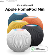 elago Silicone Stand Compatible with HomePod Mini - Proper EQ, Easier to Control with Better Indicator Visibility, Stable Mount, Anti-Slip Stand for Charger (Black)