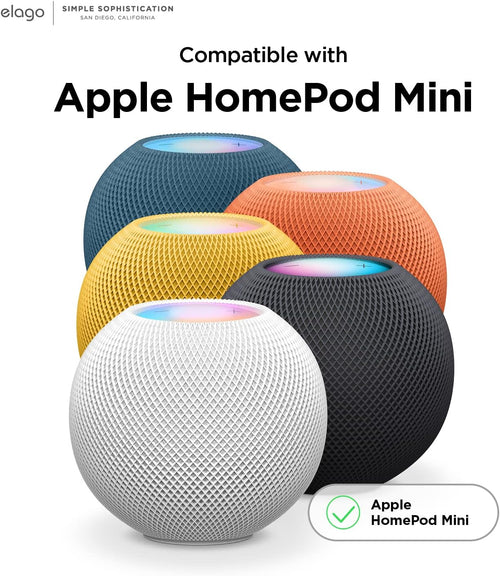 elago Silicone Stand Compatible with HomePod Mini - Proper EQ, Easier to Control with Better Indicator Visibility, Stable Mount, Anti-Slip Stand for Charger (Black)