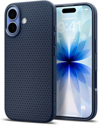 Spigen Liquid Air Case Compatible with iPhone 17 (2025) [Military-Grade Drop Protection] - Navy Blue