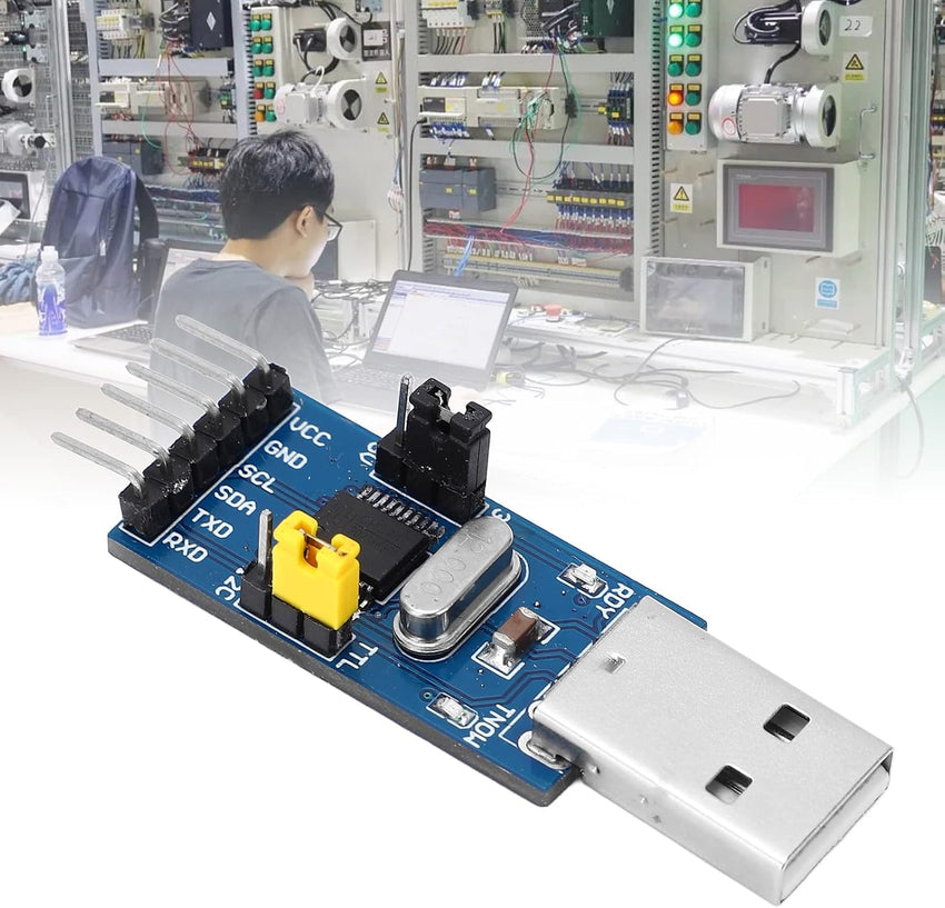 USB to IIC I2C UART Converter Adapter Module, USB to TTL Serial Download Adapter Module with Jumper Wire for for Flashing Chip, IIC Device Control
