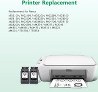 LIFOR PG-540XL 540XL Ink Cartridges Black Replacement for Canon 540 Ink Cartridges XL PG540XL PG540 PG-540 for Canon Pixma TS5150 MG3600 MG3650S TS5151 MG3650 MG4250 MX475 TS5100 MG3250 MG4200(2-pack)