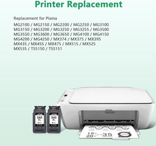 LIFOR PG-540XL 540XL Ink Cartridges Black Replacement for Canon 540 Ink Cartridges XL PG540XL PG540 PG-540 for Canon Pixma TS5150 MG3600 MG3650S TS5151 MG3650 MG4250 MX475 TS5100 MG3250 MG4200(2-pack)