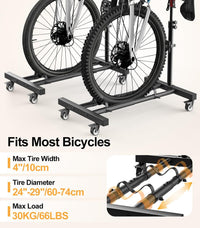 Vertical Bike Stand 360Â° Wheels Upright Storage 2 Pack up to 29in