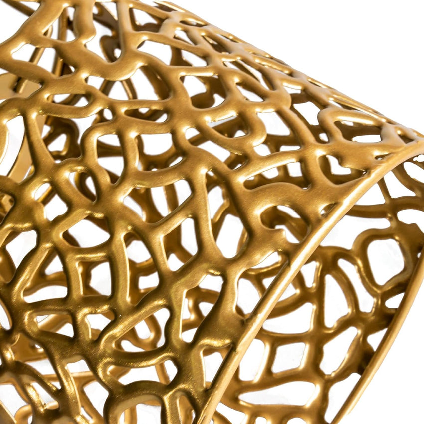 Decorative Metal Lamp Shade Industrial Geometric Pattern â Gold
