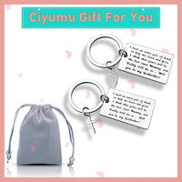 Godparent Keyring Set Christening 'Will You Be My Godparent' Keepsake