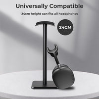 Alyvisun Headphones Stand [Weighted Base & Taller Height] Headset Holder Stand, Universal Headset Desk Hook for All Gaming Headset/Desktop Earphones